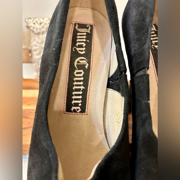 Juicy Couture Elyssa Platform Booties in Black Suede Size 10 - Picture 8 of 16